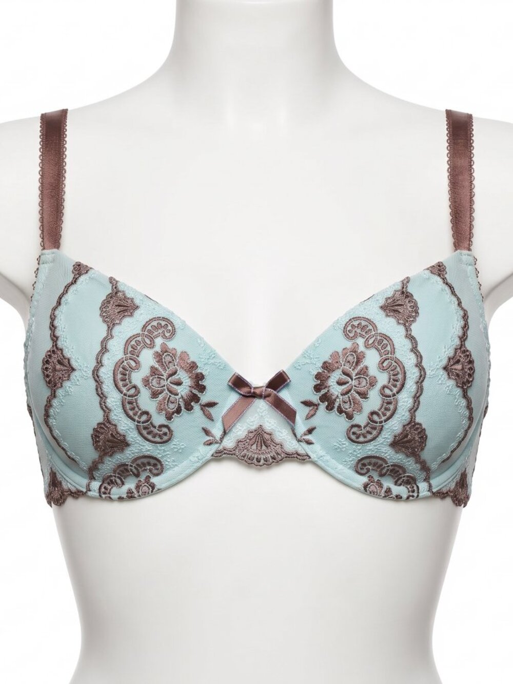 Pfiff Blue Zephyr Lace Padded Underwire Bra 36E NWT